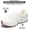 imageProject Cloud Womens Sneakers  Memory Foam Insole and Lightweight Spring Shoes  NonSlip Lace Up Trendy Shoes  Fashion Sneakers for Women 2025Cream