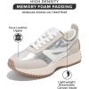 imageProject Cloud Womens Sneakers  Memory Foam Insole and Lightweight Spring Shoes  NonSlip Lace Up Trendy Shoes  Fashion Sneakers for Women 2025Silverbalinda