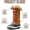 imageProject Cloud Womens Snow Boots  Genuine Leather Memory Foam Insole Fur MidCalf Winter Snow Boots for Women Footwear  Lightweight NonSlip Outdoor Shoes VenturaTan