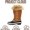 imageProject Cloud Womens Snow Boots  Genuine Leather Memory Foam Insole Fur MidCalf Winter Snow Boots for Women Footwear  Lightweight NonSlip Outdoor Shoes VenturaTan