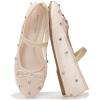 imageProject Cloud Ballet Flats Shoes for Women  CrystalEmbellished Mesh Ballet Flats Women Footwear  NonSlip Mary Jane Shoes with Memory Foam  Casual Footwear for AllDay Comfort AmityNude
