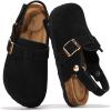 Black Suede With Back Strap
