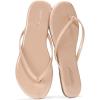 imageProject Cloud Flip Flops for Women  Memory Foam Flats Summer Sandals for Women 2025  Vegan Leather Lightweight Womens Sandals Summer Beach Essentials SlidesTaupe Patent