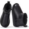 imageProject Cloud Genuine Leather Girls Boots  Lightweight ampamp Cozy Fur Ankle Boots with Memory Foam  Non Slip Kids Boots for Girls Perfect for Fall and Everyday WearBlack Leather