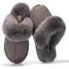 imageProject Cloud Genuine Leather Slippers for Women Footwear with Genuine Fur Lining Womens Clogs ampamp Mule  NonSlip IndoorOutdoor Scuff Womens Slippers with Memory Foam Insole HenkaFrost Suede
