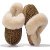 imageProject Cloud Genuine Leather Slippers for Women Footwear with Genuine Fur Lining Womens Clogs ampamp Mule  NonSlip IndoorOutdoor Scuff Womens Slippers with Memory Foam Insole HenkaDark Brown Leopard Suede