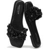 imageProject Cloud Genuine Leather Summer Sandals for Women 2025  Fashion Flat Womens Sandals with Memory Foam Insole Slides Sandals Women Footwear  Mules Womens Sandals JannelBlackrosemary