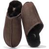 imageProject Cloud Genuine Sheepskin Upper Mens Slippers  Memory Foam Scuff House Slippers and NonSlip Comfortable Fall Men Footwear ColinChocolate