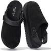 imageProject Cloud Genuine Suede Clogs for Women  Memory Foam Womens Clogs ampamp Mules with Adjustable Straps  Lightweight Platform Shoes NonSlip Slides GoldstarBlack