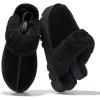 imageProject Cloud Genuine Suede Slippers for Women Indoor ampamp Outdoor Disquette Womens Sandals Memory Foam Clogs for Women Shoes  Fur WaterResistant House Shoes for Women Footwear SlingyBlack