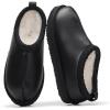 imageProject Cloud Genuine Suede Slippers for Women with Genuine Australian Shearling Fur Lining Womens Slippers  NonSlip EVA with Memory Foam Fuzzy Slippers Women Footwear NeritaBlack Distressed