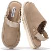 imageProject Cloud Kids Clogs Genuine Suede Upper with Back Strap  Memory Foam ampamp Lightweight Slipon Boys and Girls Sandals with Adjustable Straps  NonSlip Clogs for Kids Sandals Little GoldstarSand Suede