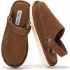 imageProject Cloud Kids Clogs Genuine Suede Upper with Back Strap  Memory Foam ampamp Lightweight Slipon Boys and Girls Sandals with Adjustable Straps  NonSlip Clogs for Kids Sandals Little GoldstarMocha Suede