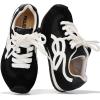 imageProject Cloud Kids Shoes for Girls  NonSlip Trendy Fashion Sneakers Girls Shoes  Slip Ons with Hook ampamp Loop Memory Foam Insole Kids Sneakers Little LowyBlack
