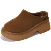 imageProject Cloud Platform Clogs for Women Footwear  Memory Foam and NonSlip Genuine Suede Slipon Mules Shoes Comfortable Stylish Closed Toe Clogs for Women 2025 JohnnaRuss