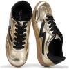 imageProject Cloud Sneakers for Women  LaceUp Shoes for Women Trendy Women Sneakers with Memory Foam Insole Womens Fashion Sneakers NonSlip Womens Shoes IritaBlack Gold