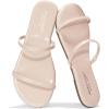 imageProject Cloud Summer Sandals for Women 2025  Memory Foam Insole and Vegan Leather Beach Flip Flops for Women  Non Slip and Lightweight Double Strap Womens Sandals TransitionBeige Patent