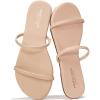 imageProject Cloud Summer Sandals for Women 2025  Memory Foam Insole and Vegan Leather Beach Flip Flops for Women  Non Slip and Lightweight Double Strap Womens Sandals TransitionBeige