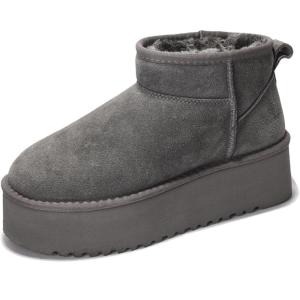imageProject Cloud 100 Genuine Leather Ankle Boots for Women  AntiSlip Memory Foam Insole Womens Boots  Lightweight Winter Womens Shoes Ankle Booties for Women HuggyGrey