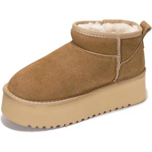 imageProject Cloud 100 Genuine Leather Ankle Boots for Women  AntiSlip Memory Foam Insole Womens Boots  Lightweight Winter Womens Shoes Ankle Booties for Women HuggyKhaki Suede