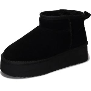 imageProject Cloud 100 Genuine Leather Ankle Boots for Women  AntiSlip Memory Foam Insole Womens Boots  Lightweight Winter Womens Shoes Ankle Booties for Women HuggyBlack