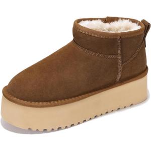 imageProject Cloud 100 Genuine Leather Ankle Boots for Women  AntiSlip Memory Foam Insole Womens Boots  Lightweight Winter Womens Shoes Ankle Booties for Women HuggyMocha Suede
