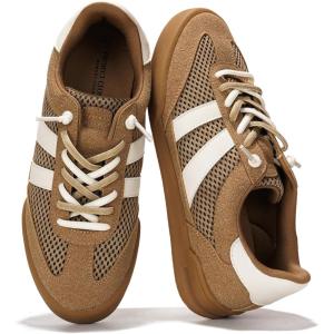 imageProject Cloud Genuine Leather Casual Sneakers for Women  Memory Foam Insoles LaceUp Womens Shoes ampamp Lightweight Womens Fashion Sneakers  NonSlip Shoes for Women Footwear VerdictTan