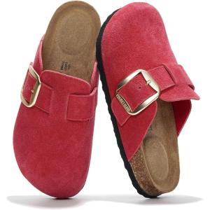 imageProject Cloud Genuine Leather Clogs for Women Shoes  Memory Foam Insole NonSlip ampamp Natural Cork Footbed Arch Support Big Buckle Womens Clogs and Mules for Women Footwear ManchesterBerry