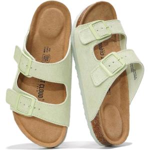 imageProject Cloud Genuine Leather Flat Sandals Women 2025 Beach Essentials Womens Sandals Memory Foam Vacation Essentials Slides for Women Footwear VenitaSage