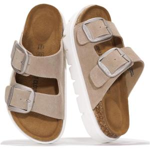imageProject Cloud Genuine Leather Platform Sandals Women Footwear  Wedge Chunky Sandals Womens sandals with Memory Foam Insole and Cork Footbed GREECECHUNKYBeige Suede