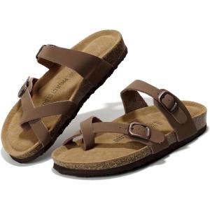 imageProject Cloud Genuine Leather Womens Sandals  Comfortable Cork Footbed Slides with Memory Foam Beach Essential Summer Sandals For Women 2025 LianTan