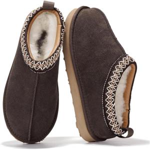 imageProject Cloud Genuine Suede Slippers for Women with Genuine Australian Shearling Fur Lining Womens Slippers  NonSlip EVA with Memory Foam Fuzzy Slippers Women Footwear NeritaChocolate