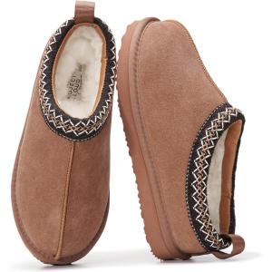 imageProject Cloud Genuine Suede Slippers for Women with Genuine Australian Shearling Fur Lining Womens Slippers  NonSlip EVA with Memory Foam Fuzzy Slippers Women Footwear NeritaCamel Mono Suede