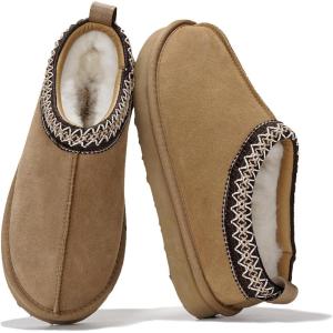 imageProject Cloud Genuine Suede Slippers for Women with Genuine Australian Shearling Fur Lining Womens Slippers  NonSlip EVA with Memory Foam Fuzzy Slippers Women Footwear NeritaChestnut