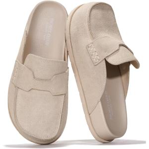 imageProject Cloud Genuine Suede Womens Clog  Memory Foam Arch Support NonSlip Sole Mules ampamp Clogs for Women Footwear  Platform Winter Shoes FoamyBone Suede