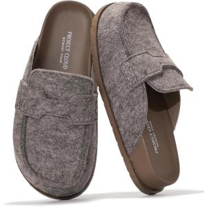 imageProject Cloud Genuine Suede Womens Clog  Memory Foam Arch Support NonSlip Sole Mules ampamp Clogs for Women Footwear  Platform Winter Shoes FoamyTaupe Wool