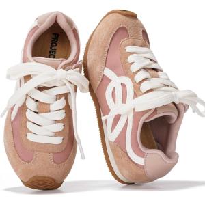 imageProject Cloud Kids Shoes for Girls  NonSlip Trendy Fashion Sneakers Girls Shoes  Slip Ons with Hook ampamp Loop Memory Foam Insole Kids Sneakers Little LowyNude