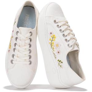 imageProject Cloud Platform Sneakers for Women  Lightweight Womens Sneakers with Memory Foam Insole  Non Slip LaceUp Womens Shoes  Perfect Summer Shoes for Women 2025 BossyOffwhite  Flowers