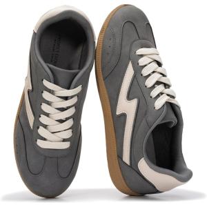 imageProject Cloud Sneakers for Women  LaceUp Shoes for Women Trendy Women Sneakers with Memory Foam Insole Womens Fashion Sneakers NonSlip Womens Shoes IritaGrey