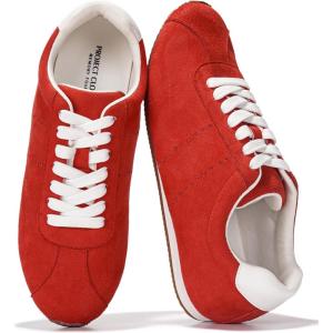 imageProject Cloud Sneakers for Women  Lightweight with Memory Foam Insole Womens Sneakers  Non Slip Work Shoes for Women Footwear  Lace Up Womens Casual Shoes PantherRed