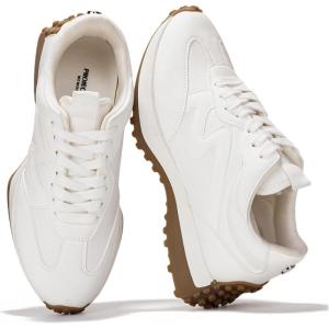 imageProject Cloud Trendy Sneakers for Women  Memory Foam and NonSlip Comfortable Casual Ladies Shoes for Womens Fashion Sneakers  Lightweight Laceup Shoes LeccoWhite