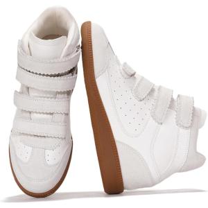 imageProject Cloud Wedge Sneakers for Women  Memory Foam Insole Womens Sneakers  Lightweight ampamp Non Hi Top Womens Shoes  Stylish Fall Shoes for Women 2025 MarantWhite
