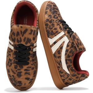 imageProject Cloud Womens Sneakers  Memory Foam Casual Shoes for Women Footwear Lace Up Womens Fashion Sneakers  NonSlip Comfortable Trendy Shoes Womens MadridLeopard