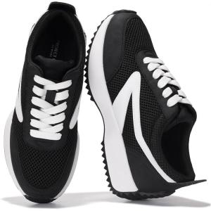 imageProject Cloud Womens Sneakers  Memory Foam Insole and Lightweight Spring Shoes  NonSlip Lace Up Trendy Shoes  Fashion Sneakers for Women 2025Blackbalinda
