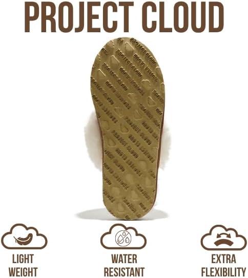 imageProject Cloud 100 Australian Sheepskin Scuff Slippers for Women  Genuine Shearling Memory Foam Slides for Women mules for women  NonSlip Womens Slippers LynseyChestnut