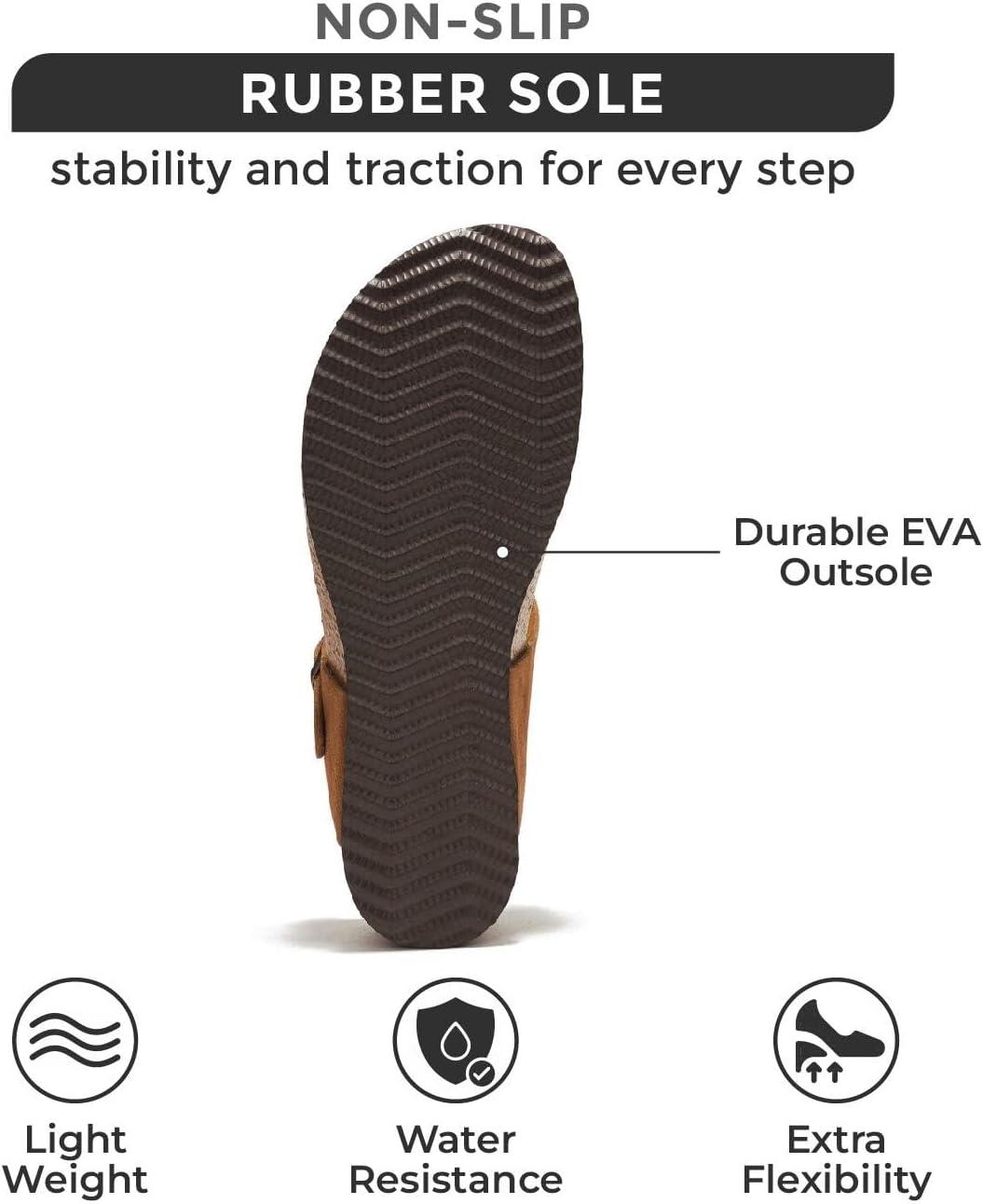 imageProject Cloud 100 Genuine Leather Womens Sandals Wedge Arizona Sandals Women  Wedge Sandals ampamp Slippers  Memory Foam  Women footwear Beach Essentials TStrap Wedges Belize Chestnut 11