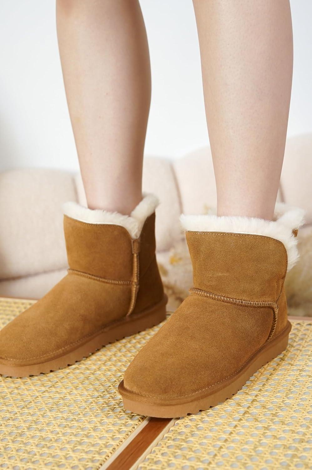 imageProject Cloud 100 Genuine Suede Boots for Women  Fur Lined Ankle Womens Boots  Comfortable Booties for Women with Memory Foam  Perfect Fur Snow Womens Booties 2025 TimmyBrown