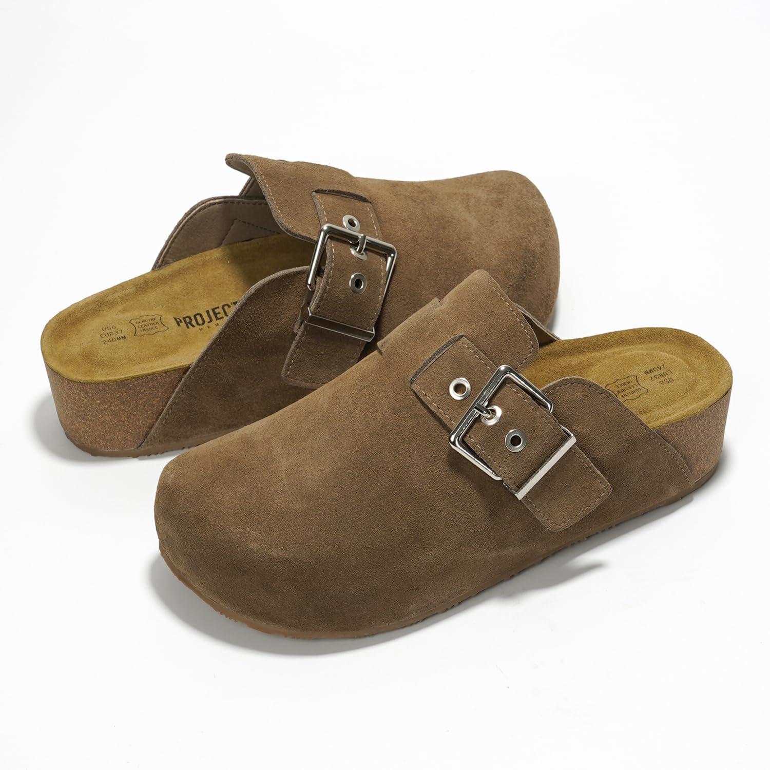 imageProject Cloud Clogs for Women Footwear  Memory Foam and NonSlip Platform Wedges Heels for Women Mules ampamp Clogs 2025  Comfortable Stylish SlipOn with Adjustable Straps RhonaTaupe