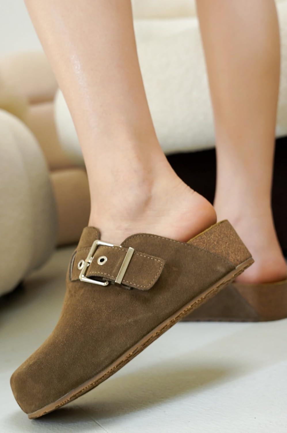 imageProject Cloud Clogs for Women Footwear  Memory Foam and NonSlip Platform Wedges Heels for Women Mules ampamp Clogs 2025  Comfortable Stylish SlipOn with Adjustable Straps RhonaTaupe