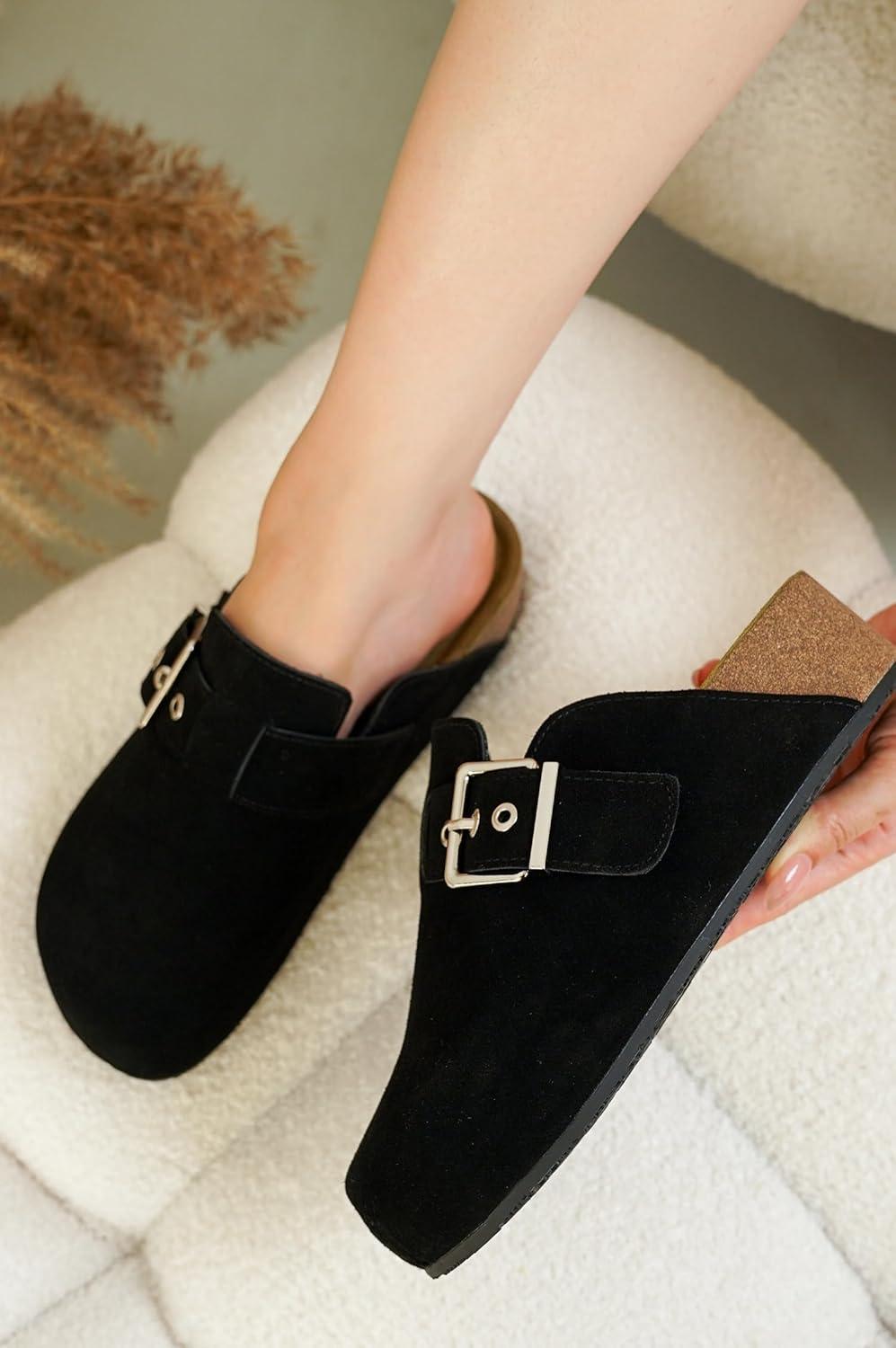 imageProject Cloud Clogs for Women Footwear  Memory Foam and NonSlip Platform Wedges Heels for Women Mules ampamp Clogs 2025  Comfortable Stylish SlipOn with Adjustable Straps RhonaBlack